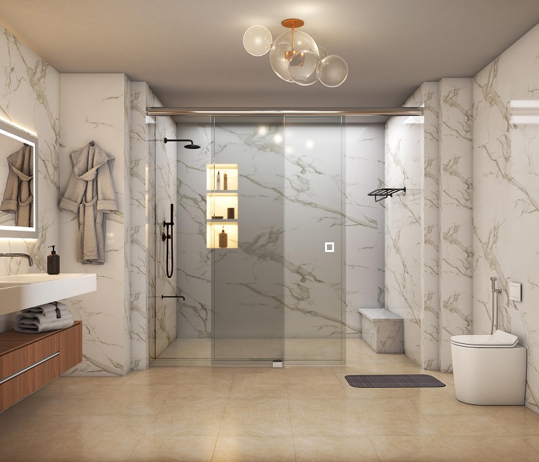 Elle Glass Shower Sliding System by Hafele