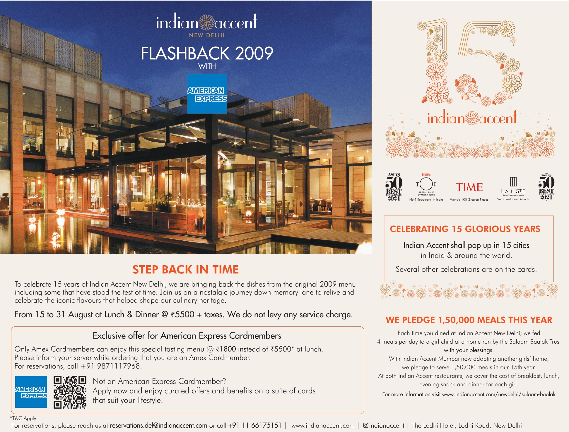 Indian Accent New Delhi Celebrates 15th Anniversary