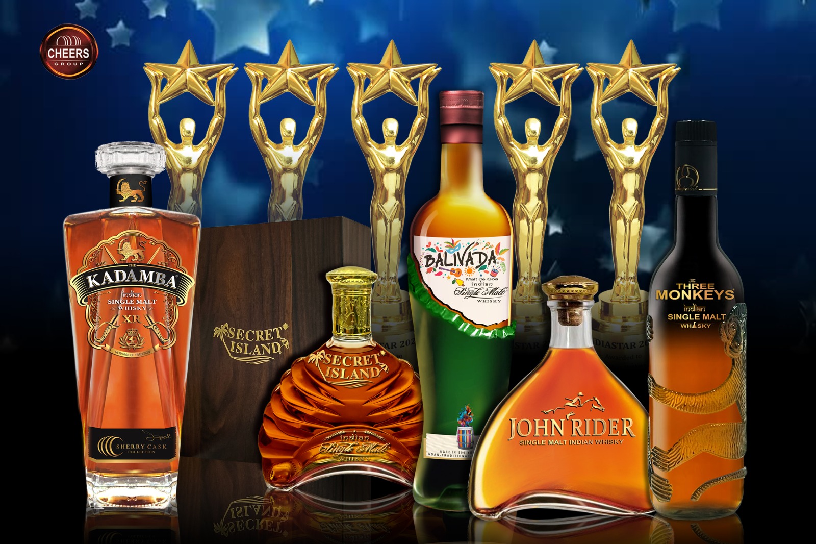 Cheers Group’s Five ‘Star Single-malt whiskies’ Bag National Awards